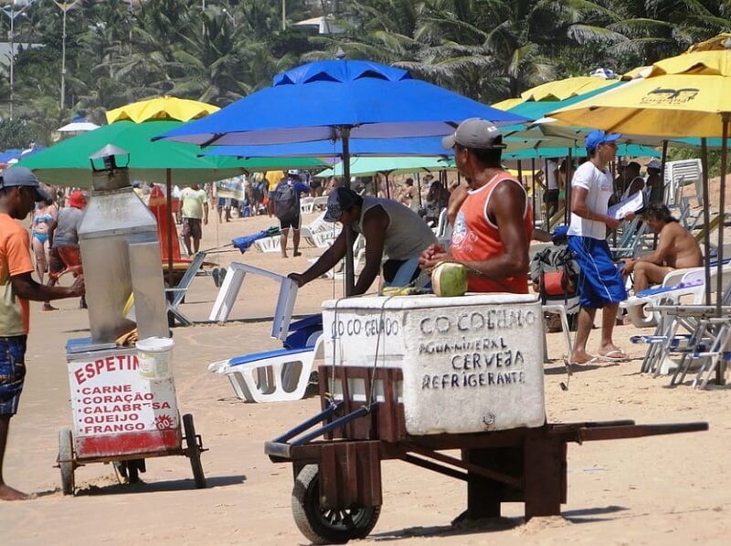 tourist at a beach in brazil